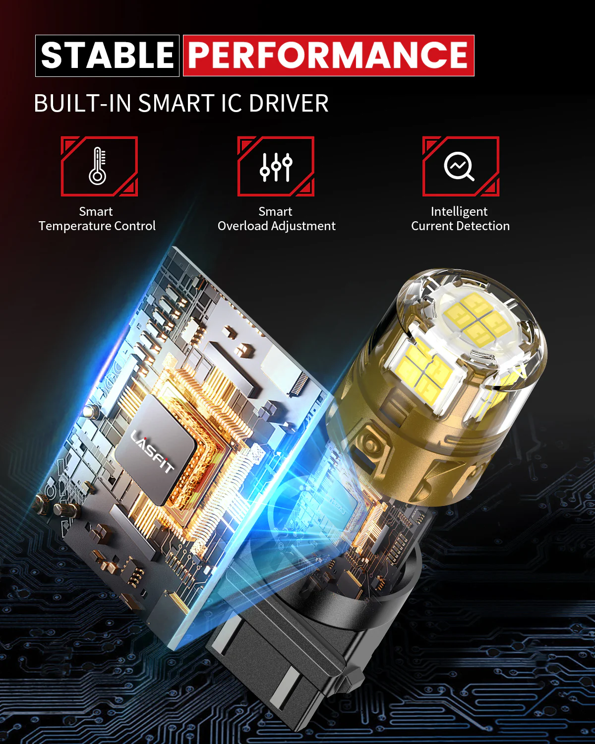 3157 3156 3057 4157 LED Reverse Backup Light Bulb | Xenon White,2 Bulbs | Upgraded L2 Series - Image 7