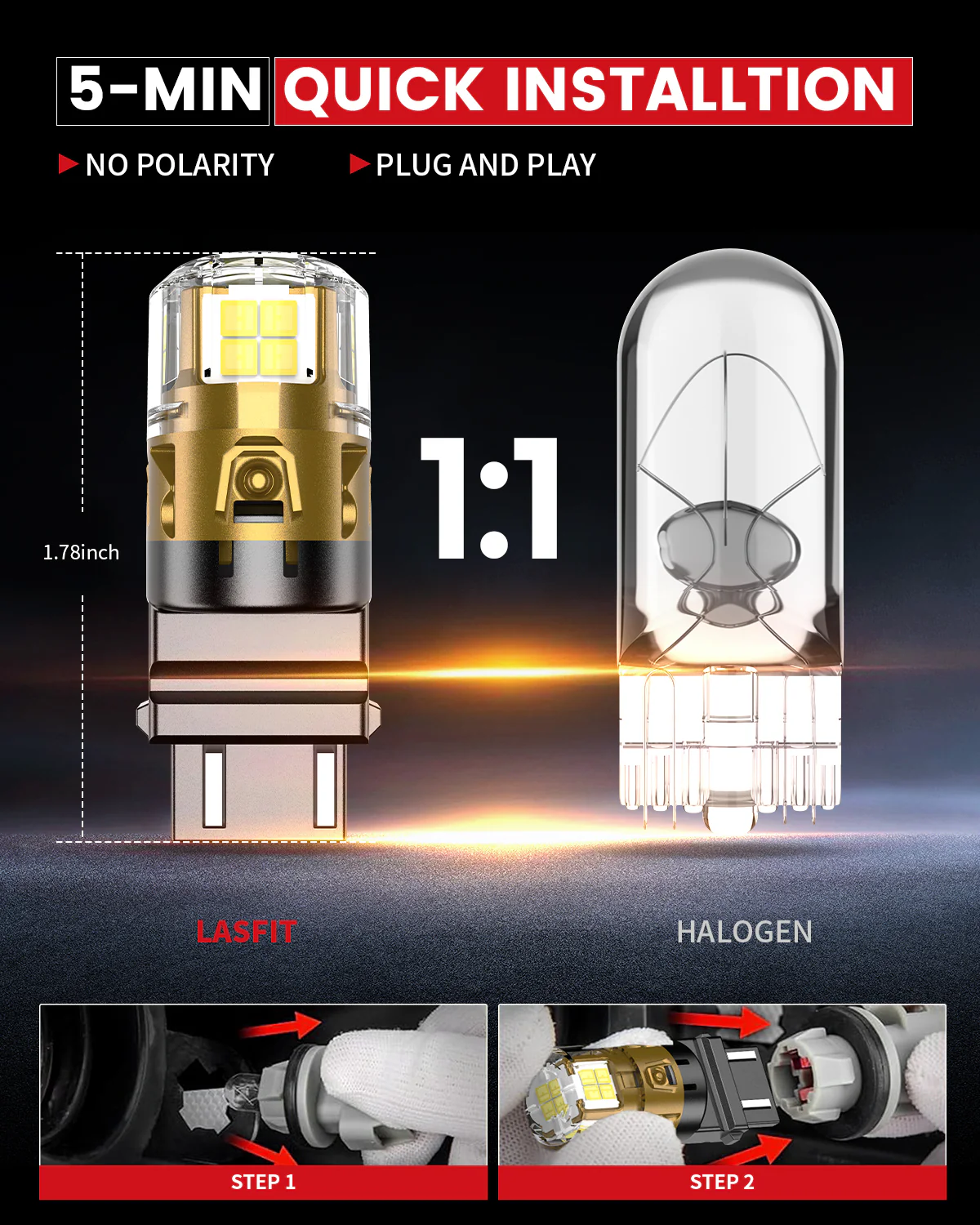 3157 3156 3057 4157 LED Reverse Backup Light Bulb | Xenon White,2 Bulbs | Upgraded L2 Series - Image 6