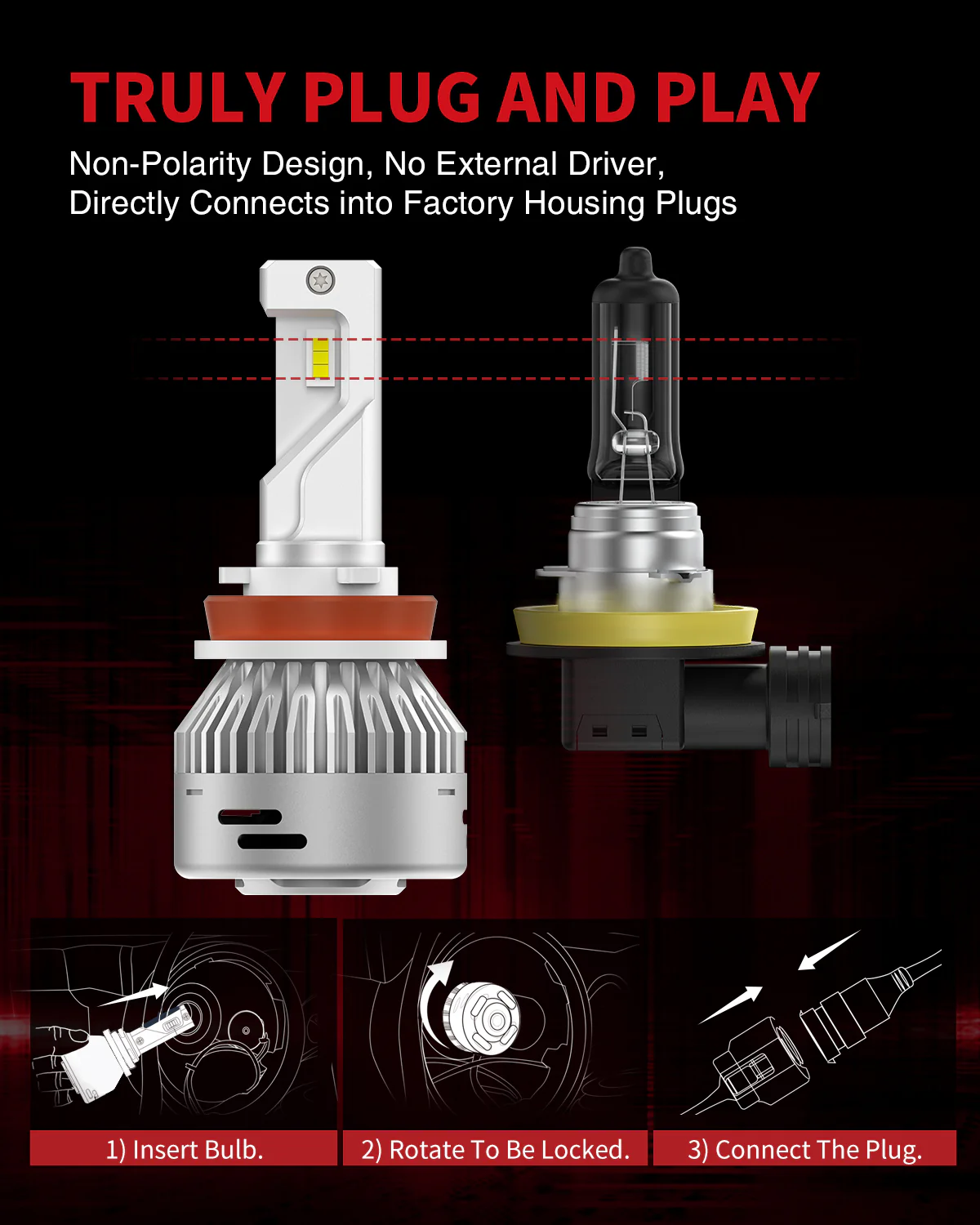 Fit for 2014-2019 Mitsubishi Outlander Custom H7 LED Bulbs Exterior Interior Lights Plug and Play - Image 19