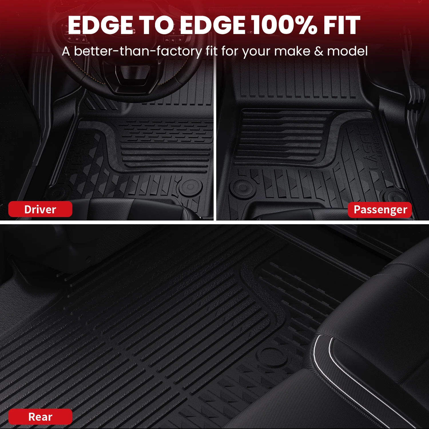 Fit for 2019-2024 Ram 1500 1st & 2nd Floor Mats, Only Fit Carpet Floor, Don't Fit Classic Model - Image 37