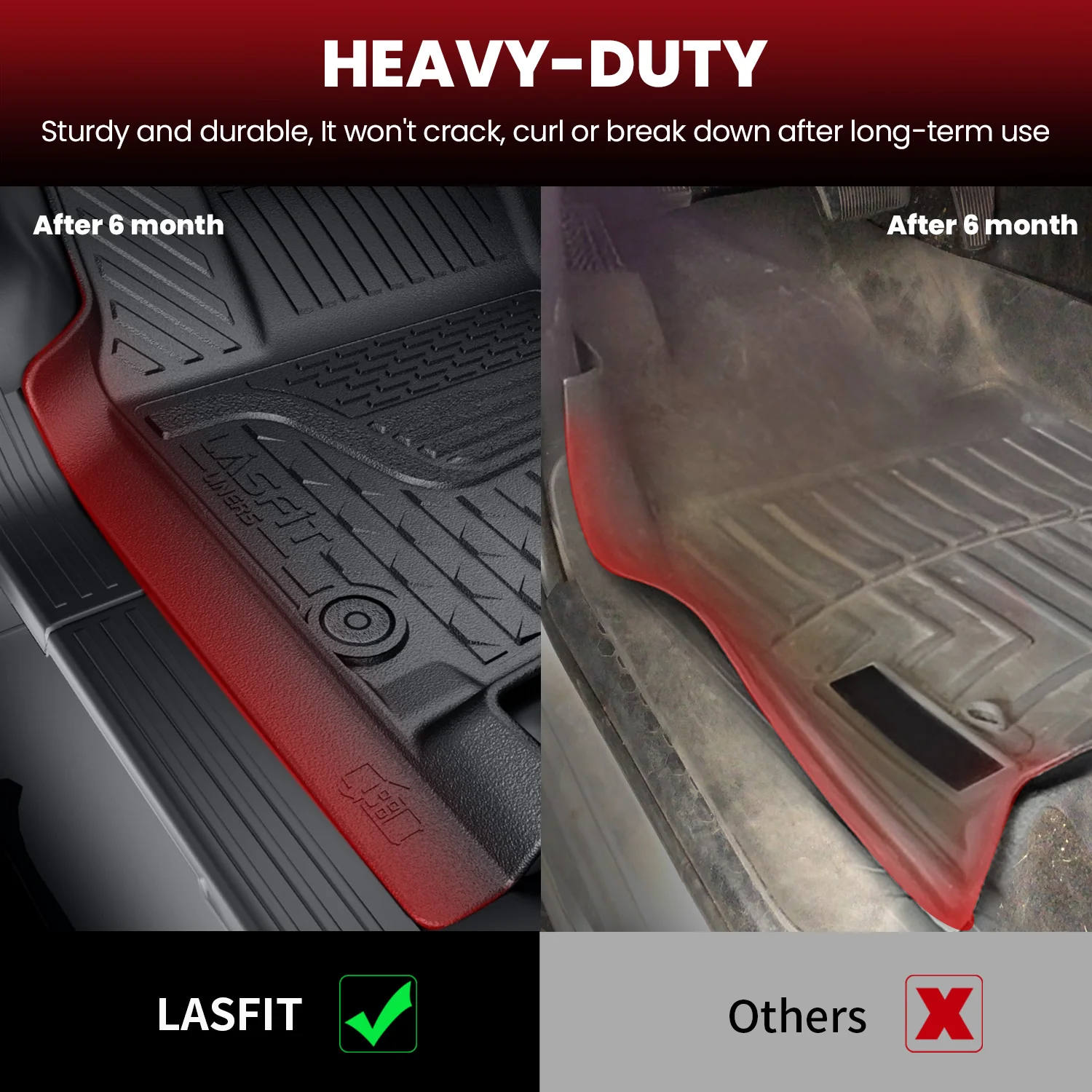 Fit for 2019-2024 Ram 1500 1st & 2nd Floor Mats, Only Fit Carpet Floor, Don't Fit Classic Model - Image 40